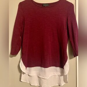 Burgundy sweater. Brand Fortune & Ivy. Lightweight, size medium.